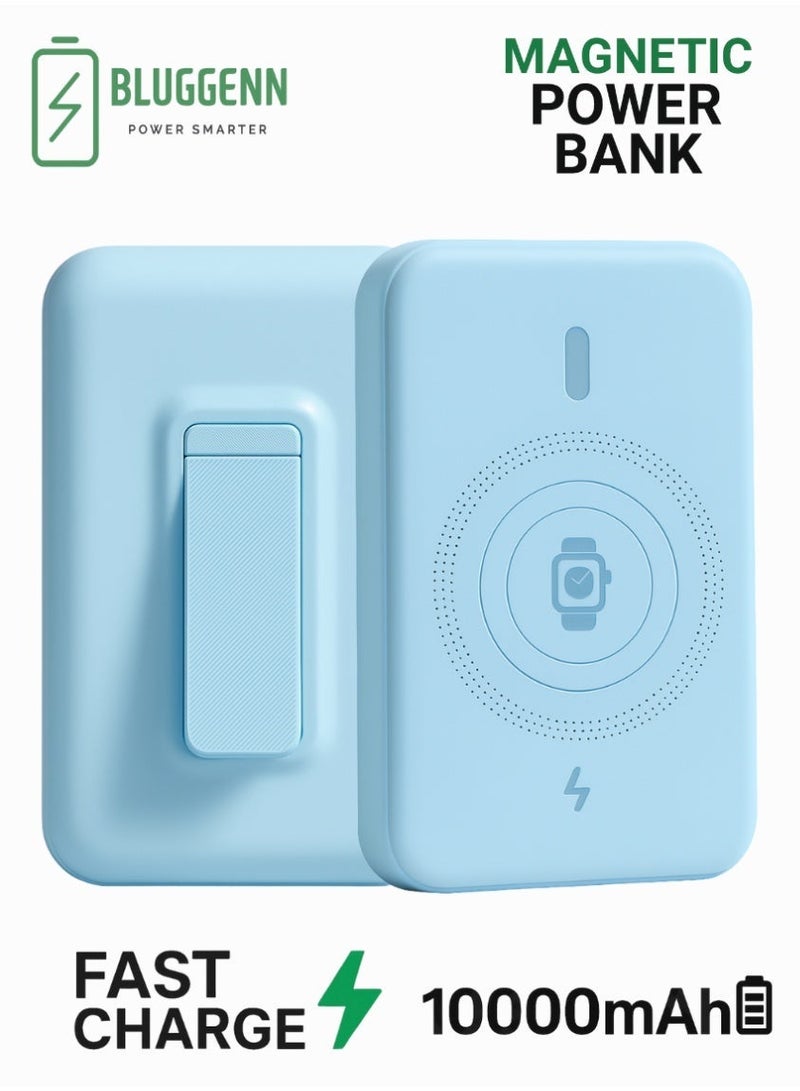 بلجن باور بنك شاحن باور بنك شاحن متنقل مغناطيسي 10000mAh شحن فائق السرعة 20W⚡🔋🚀 مع ستاند خلفي قابل للطي  - تصميم مدمج أنيق - متوافق مع iPhone MagSafeمتنقل مغناطيسي لاسلكي  10000mAh مع شاشة LED - شحن فائق السرعة 20W - متوافق مع أجهزة iPhone 14/15/16 و MagSafe - بطارية محمولة أصلية - Image 1